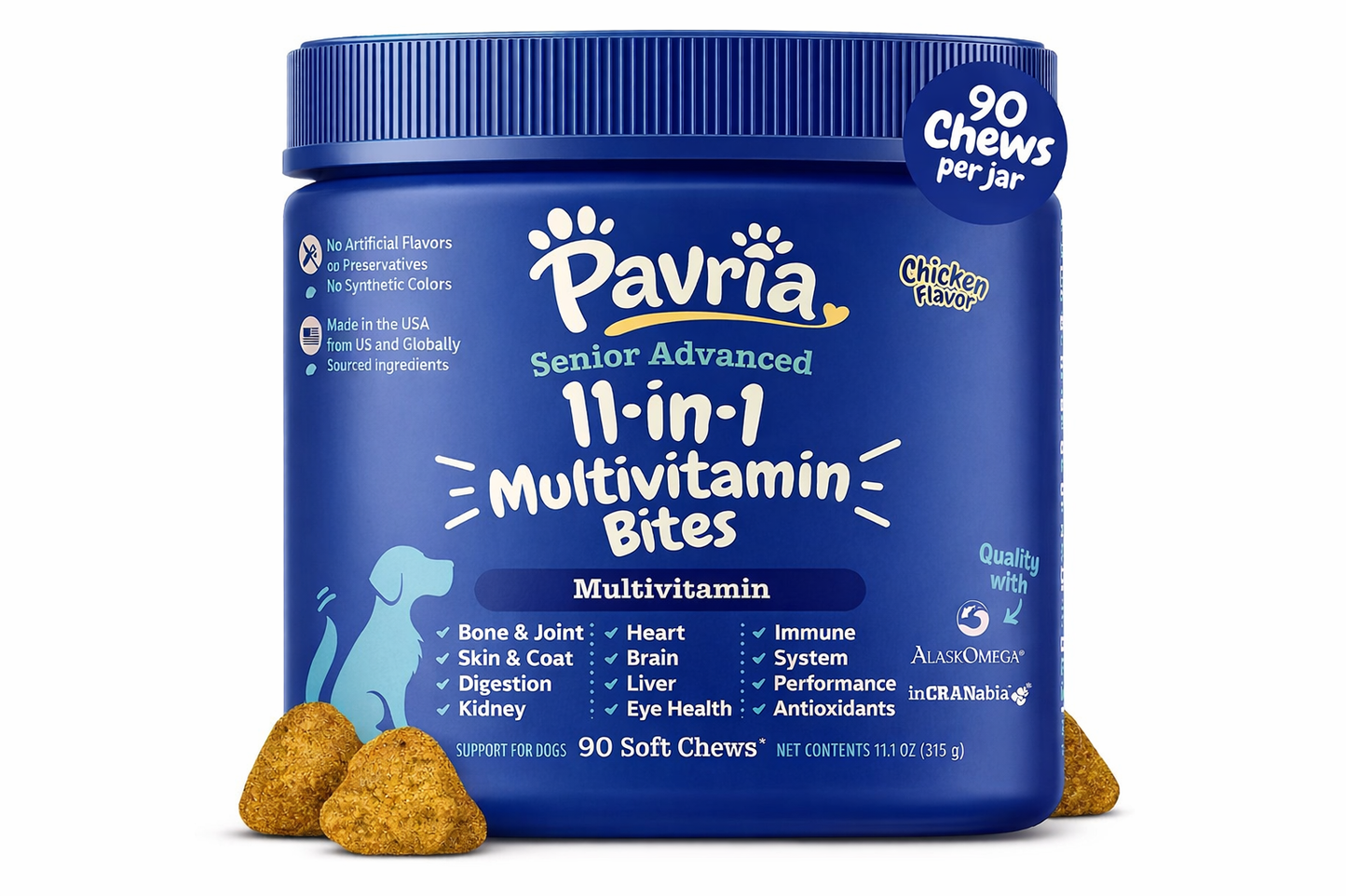 Senior Advanced 11-in-1 Multivitamin Bites for Senior Dogs